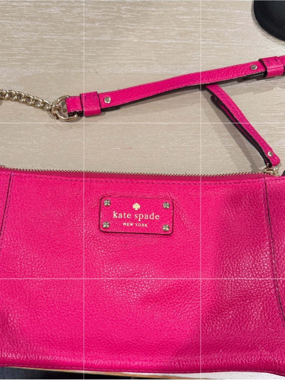 kate spade Vibrant Pink Leather Chain-Strap Crossbody